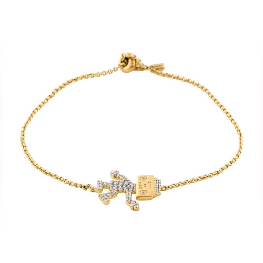 APM Monaco Silver Dancing Robot Bracelet